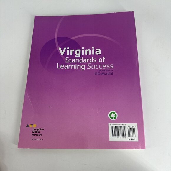 Virginia Standards Of Learning Success Grade 3 HMH Go Math Purple Workbook - Picture 2 of 5